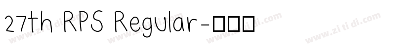 27th RPS Regular字体转换